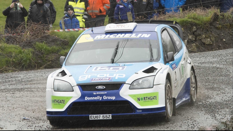 Donagh Kelly leads the Triton Showers National Rally Championship by seven points