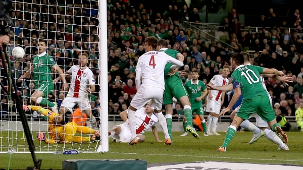 Shane Long equalises for Ireland