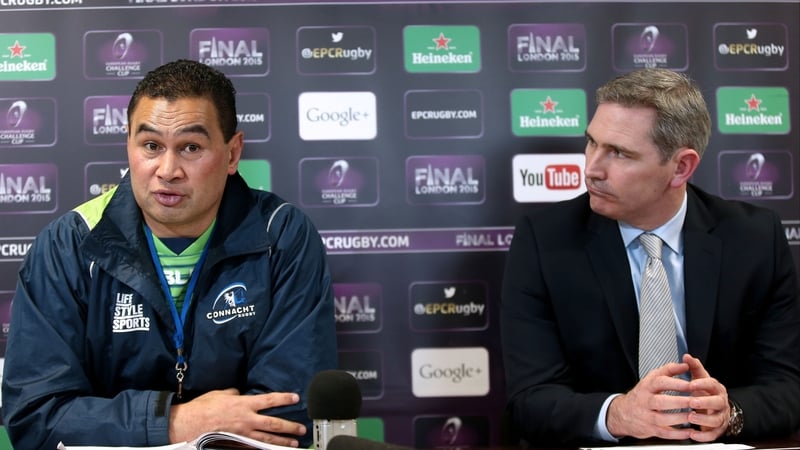 Connacht coach Pat Lam (l) and CEO Willie Ruane (r)