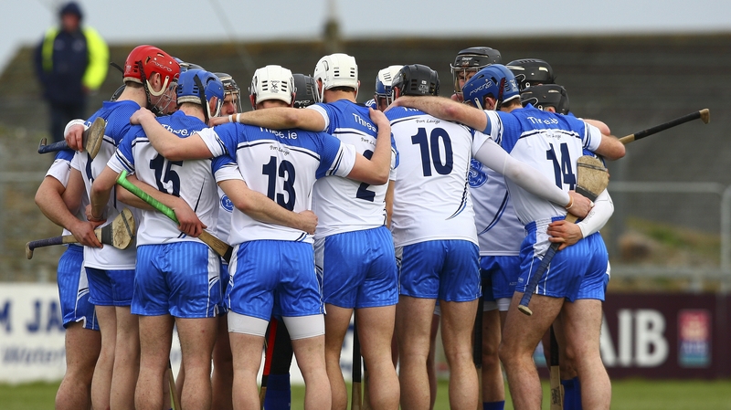 Waterford hurlers in a huddle prior to their league quarter-final win over Galway
