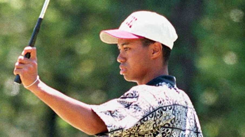 Tiger Woods pictured during the 1995 Masters