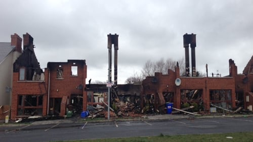 Six houses were destroyed in the fire at Millfield Manor in Newbridge last week