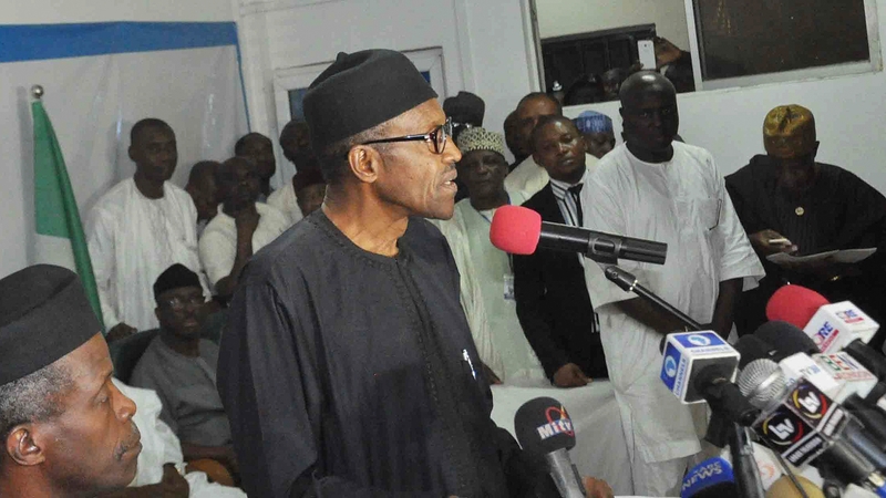 Muhammadu Buhari took 15.4 million votes to Goodluck Jonathan's 13.3m