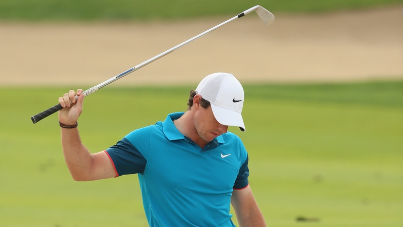 Rory McIlroy looks frustrated during the final round of the Abu Dhabi HSBC Golf Championship in January