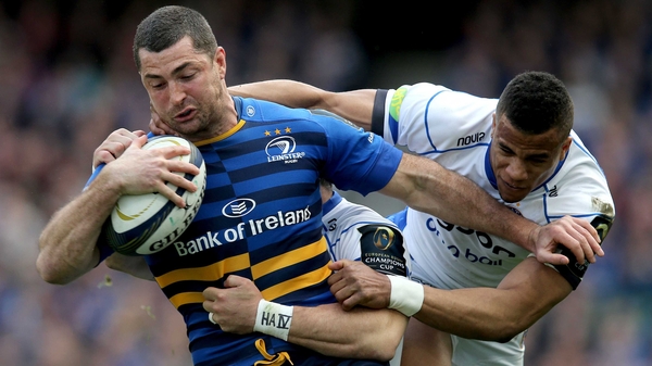 Leinster's Rob Kearney with Horacio Agulla and Anthony Watson of Bath