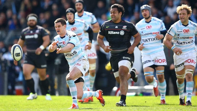 Johnny Sexton in action at Racing Metro's Stade Yves Du Manoir