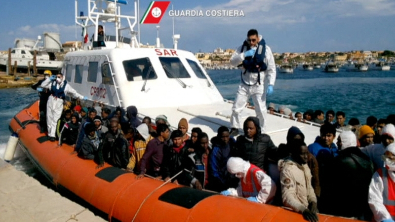 Five different boats were intercepted by the coastguard off the Libyan coast