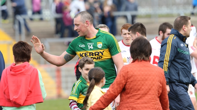 Kieran Donaghy looks for somebody - anybody - to give him a high five