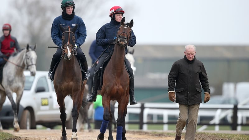 Arctic Fire ridden by Danny Mullins and Hurricane Fly ridden by Paul Townsend with trainer Willie Mullins