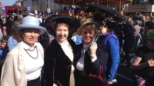 Volunteer actors strike a pose (L-R) Fiona Joyce from Glenageary, Colleen Thomas, Dundrum and Caroline McGee from Killiney