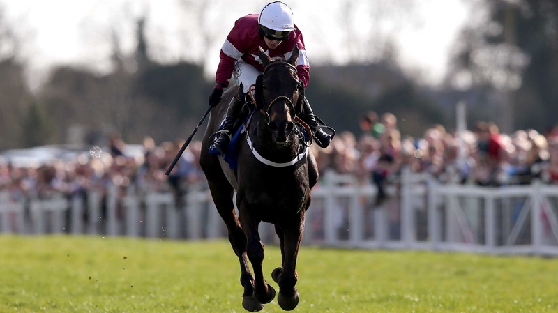 Katie Walsh celebrates onboard Thunder And Roses after winning The BoyleSports Irish Grand National