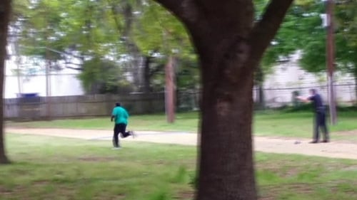 The shooting was captured on a mobile phone by a member of the public