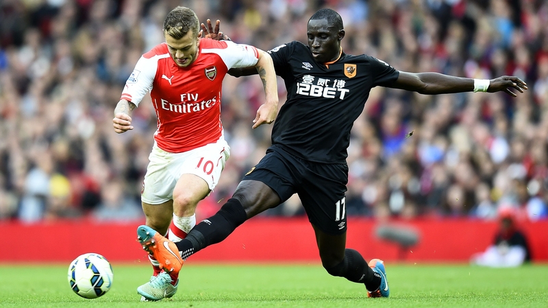 Manchester City are reportedly interested in Arsenal's Jack Wilshire (L)