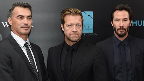(l-r) Directors Stahelski and Leitch and their leading man