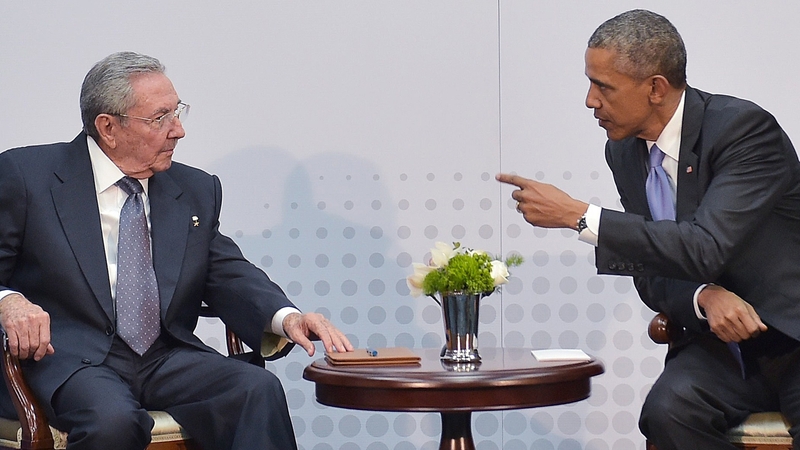 Earlier President Obama said his shift on Cuba policy marks a "turning point" for the region