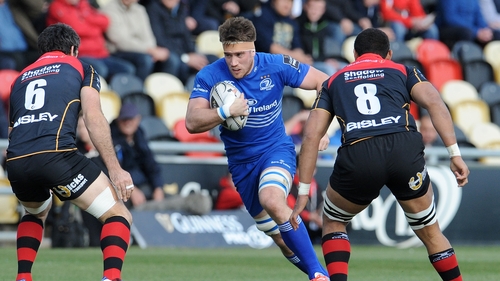 Leinster's Dominic Ryan makes a dart at Rodney Parade