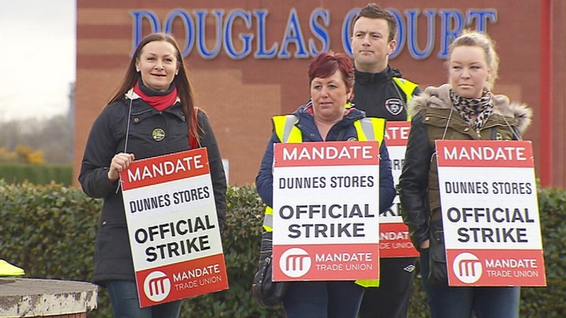 Industrial action at Dunnes Stores and Dublin Bus accounted for almost all of the lost days