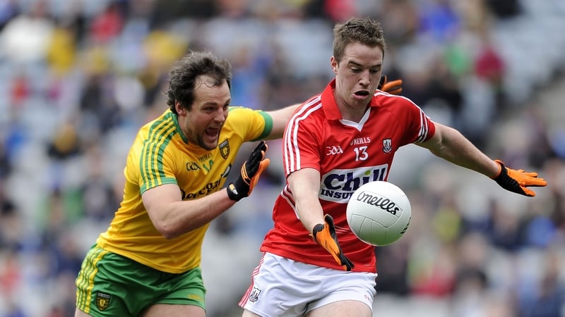 Colm O'Neill in action with Donegal's Michael Murphy at Croke Park