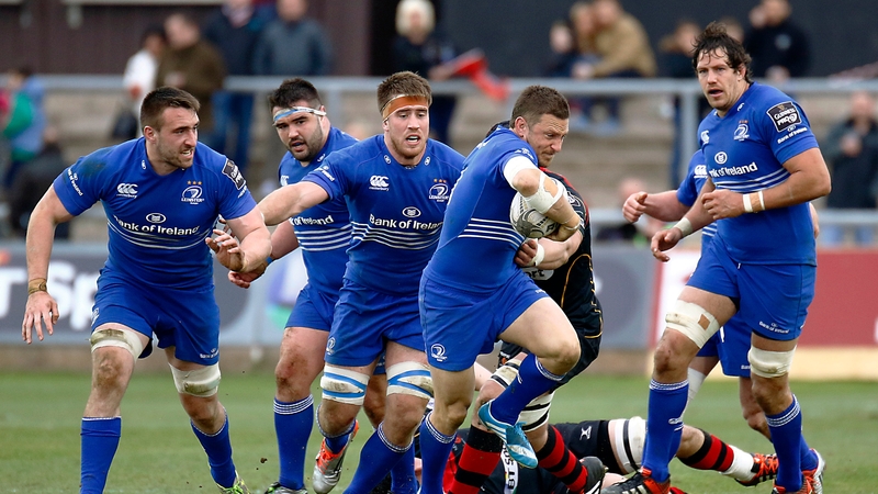 Leinster's Jimmy Gopperth attacks during the game against the Dragons