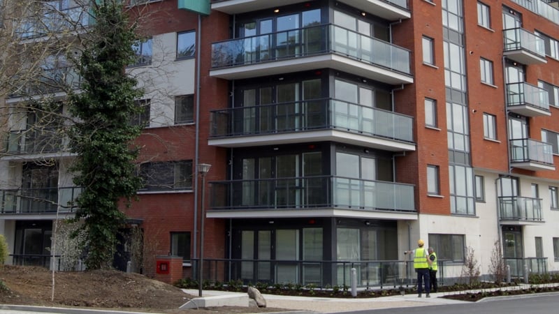 Workers finishing off phase 1 of Hibernia REIT’s Wyckham Point project in Dundrum