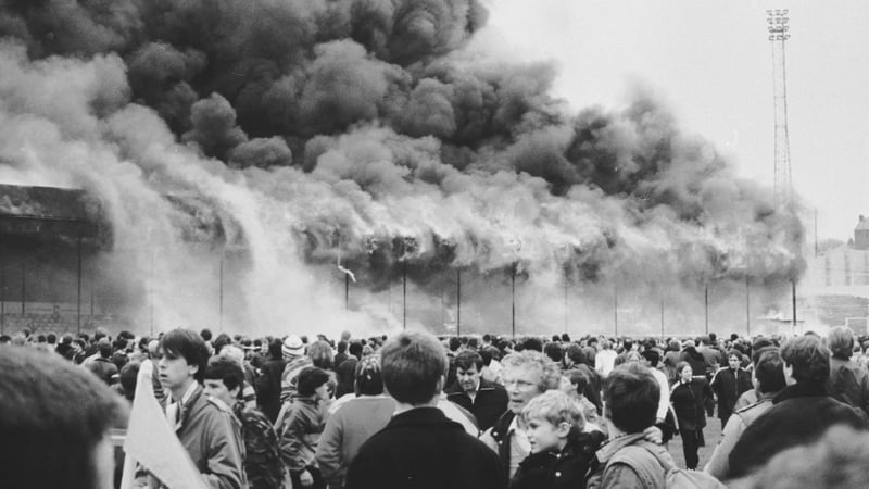 56 people died when a stand at Bradford City's Valley Parade ground was engulfed in flames