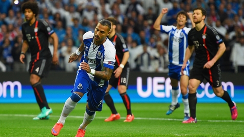 Ricardo Quaresma wheels away in celebration after his penalty