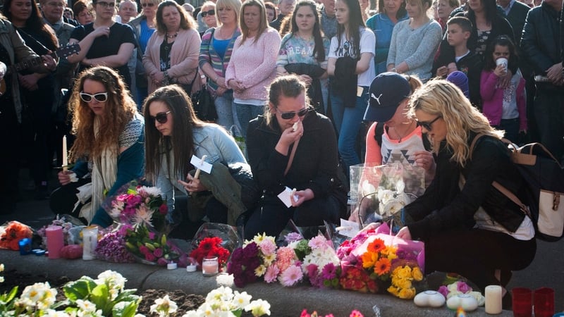 Neighbours and friends gathered in the Garnethill area where Karen Buckley lived