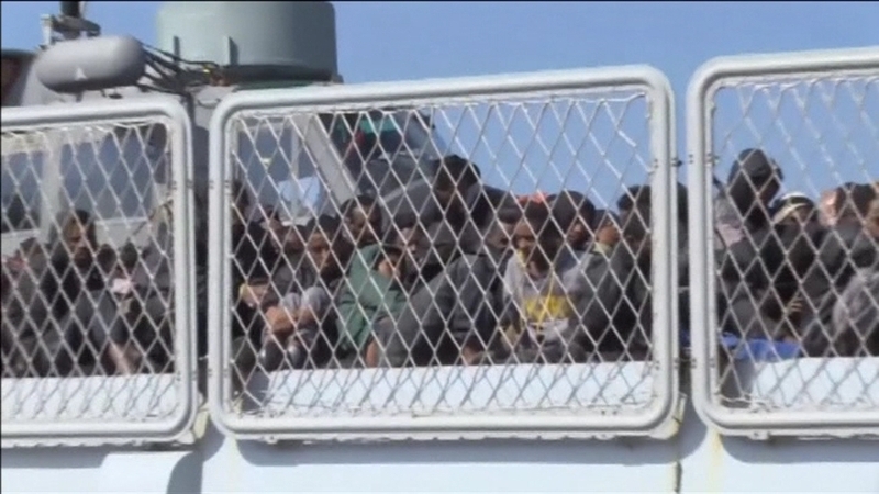 700 people were feared to have drowned when a boat carrying them towards Italy capsized