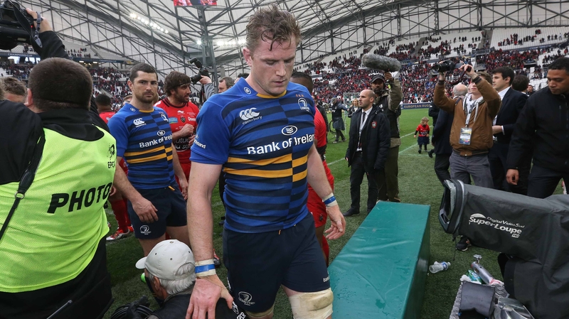A disappointed Jamie Heaslip leaves the pitch after defeat in Marseille