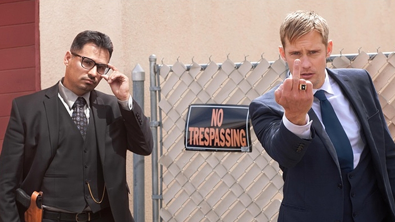 Michael Peña and Alexander Skarsgård will be declaring War on Everyone in cinemas this September