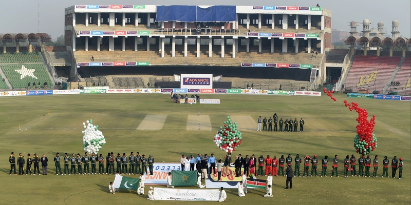 Kenya, amid tight security, played Pakistan in Gaddafi stadium last year