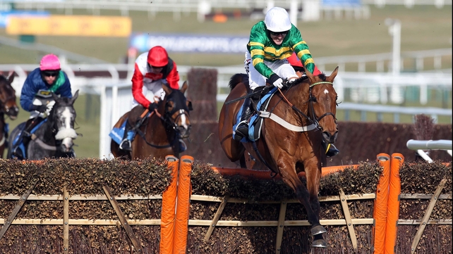 Tony McCoy and Binocular win the 2010 Champion Hurdle