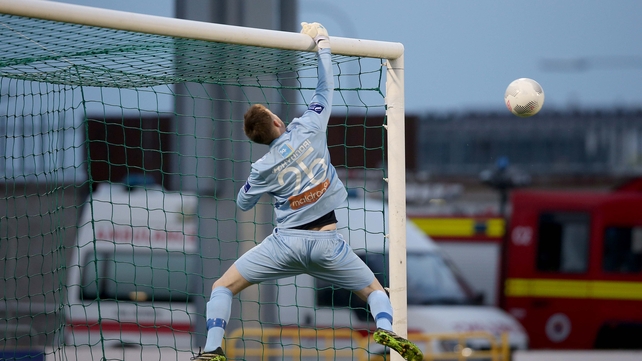 Goalkeeper Craig Hyland during the Shamrock Rovers vs Dundalk game on Friday