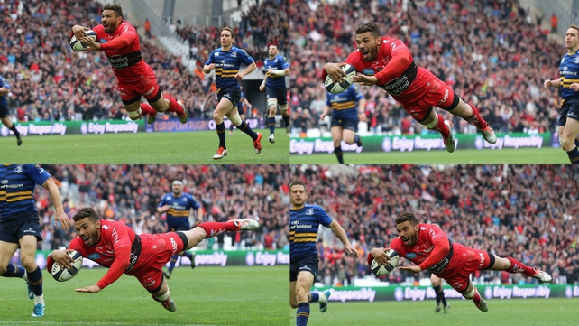 ... and then finished with a dive that would put Chris Ashton to shame