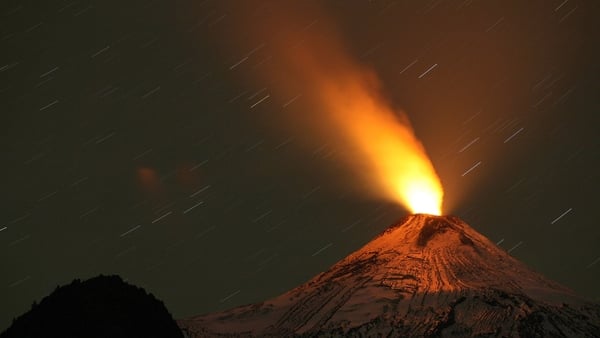 Another volcano in Chile, Villarrica, showed visible signs of activity yesterday