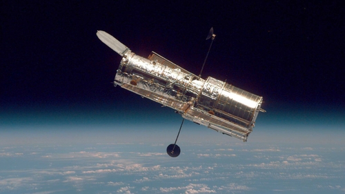 The 10-tonne Hubble space telescope was launched in 1990 aboard the Space Shuttle Discovery