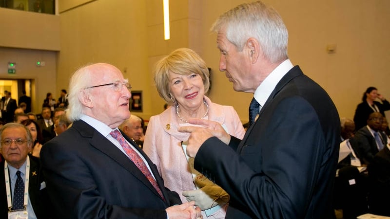 The President’s first engagement today was an academic event to mark the centenary of World War I