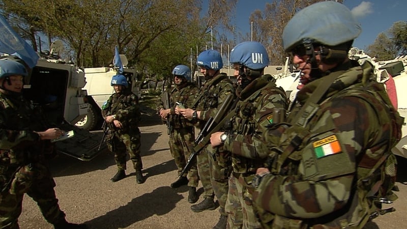Over 130 Irish troops are based in the Golan Heights