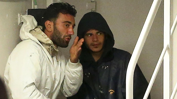 Mohammed Ali Malek (L) and Mahmud Bikhit (R) were arrested on Monday when they arrived in Sicily with other survivors of the shipwreck