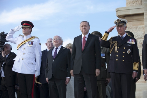 Members of the Defence Forces joined President Higgins, Prince Charles and Prince Harry for the event