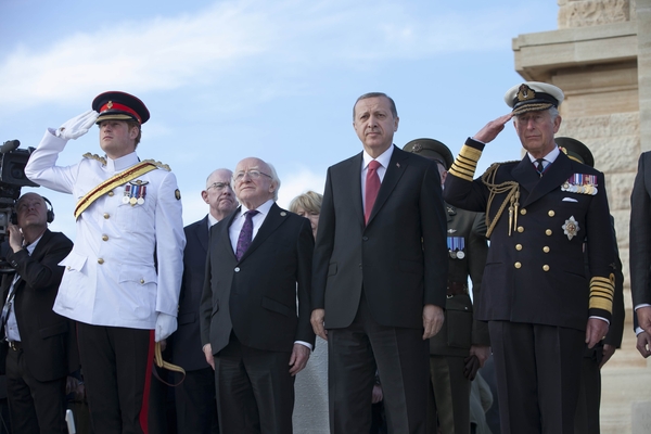 Members of the Defence Forces joined President Higgins, Prince Charles and Prince Harry for the event