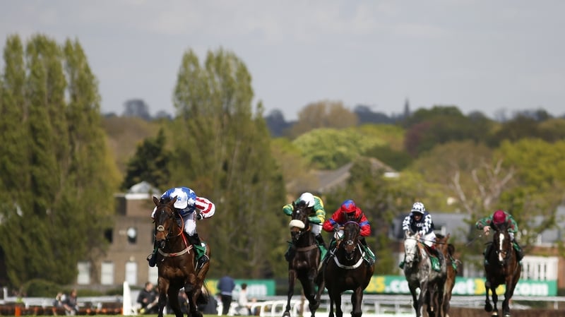 Noel Fehily riding Special Tiara (L) goes on to win the Celebration Chase