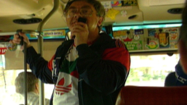Donncha Ó'Dúlaing hangs up the microphone