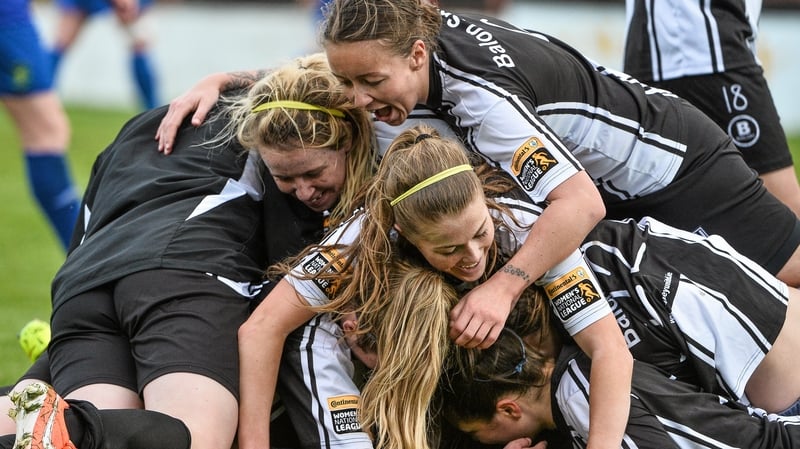 Raheny celebrate their first league cup title