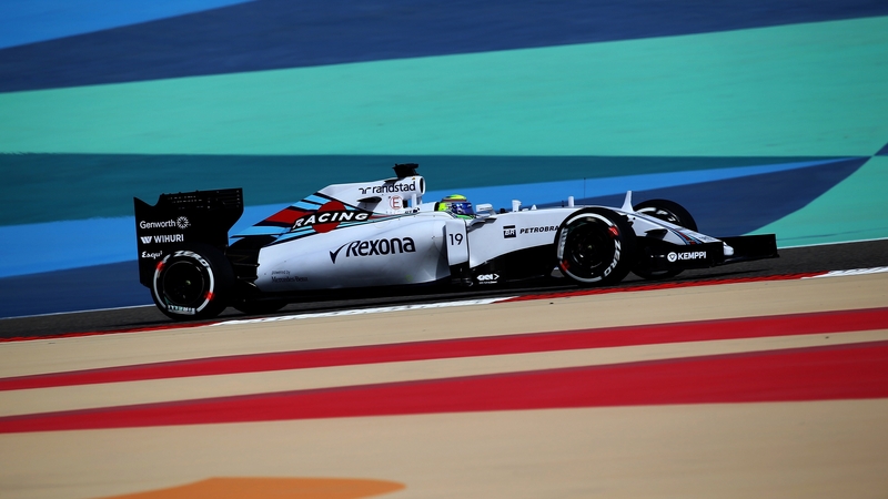 Felipe Massa and his Williams in Bahrain
