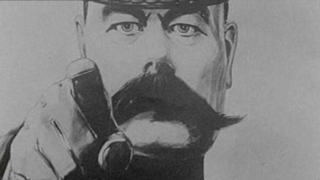 Part of a First World War recruiting poster used in the documentary 'And in the Morning'