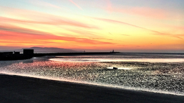 The Great South Wall extends 4km out into Dublin Bay