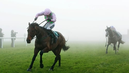 Ruby Walsh on board Djakadam wins the Goffs Thyestes Handicap Steeplechase last January