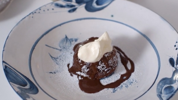 Chocolate, Prune and Armagnac Pudding with Chocola