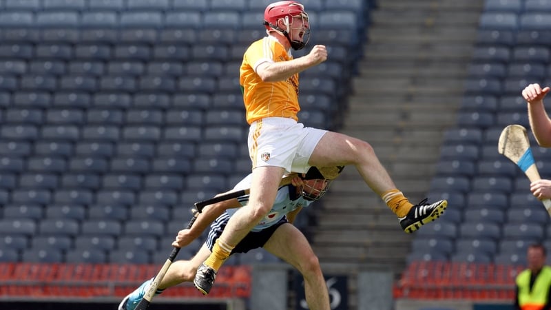 PJ O’Connell celebrates a goal against Dublin in the 2010 Qualifiers